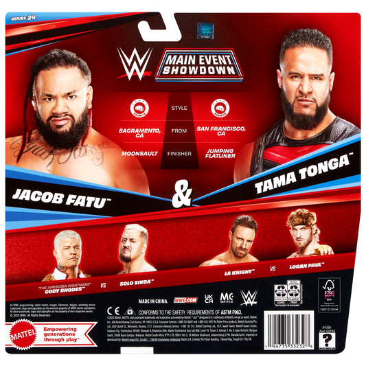 2025 WWE Mattel Main Event Showdown Series 24 Jacob Fatu & Tama Tonga