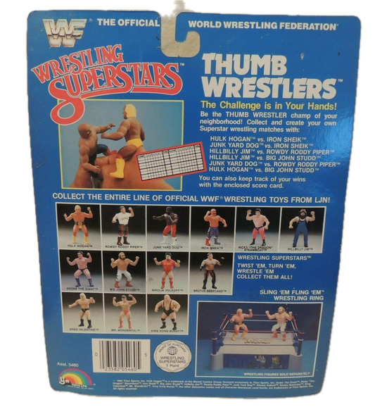 1986 WWF LJN Wrestling Superstars Thumb Wrestlers Paul "Mr. Wonderful" Orndorff vs. Rowdy Roddy Piper