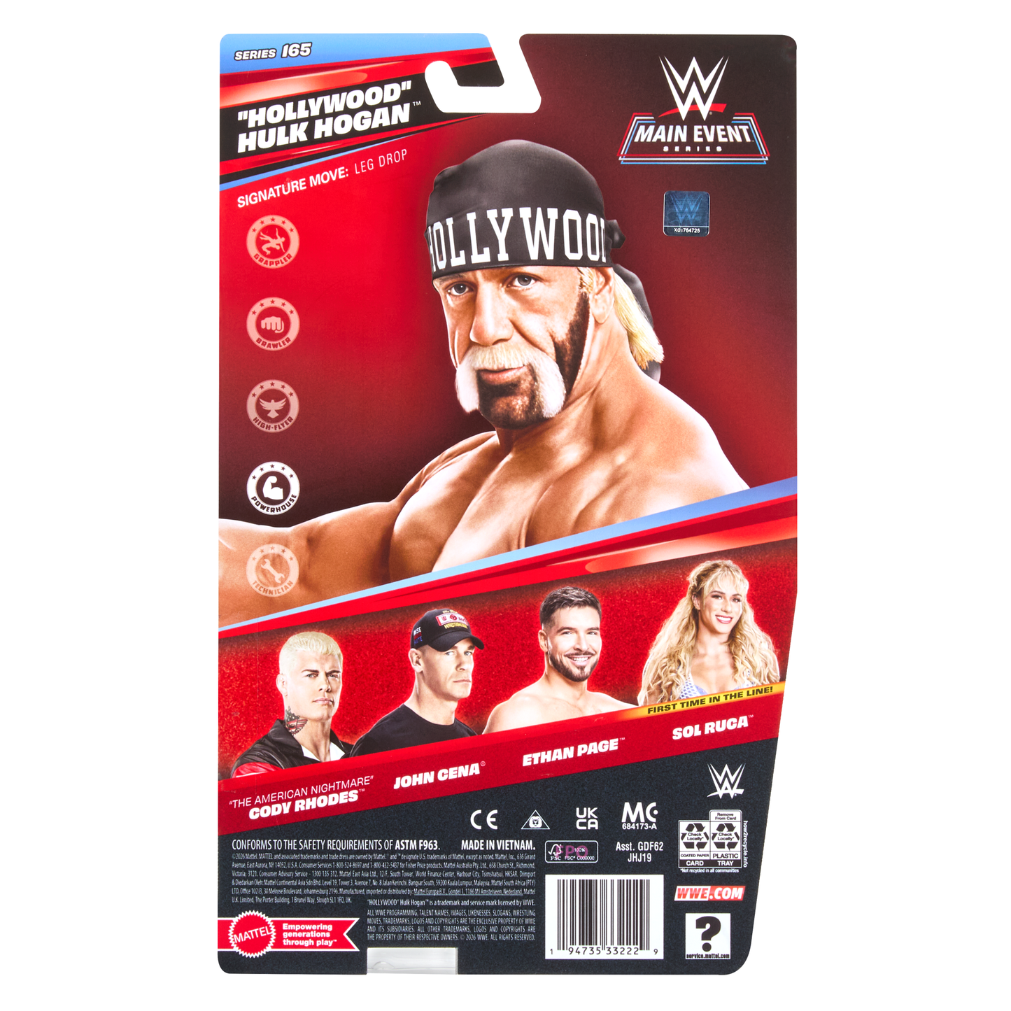 2026 WWE Mattel Main Event Series 165 "Hollywood" Hulk Hogan