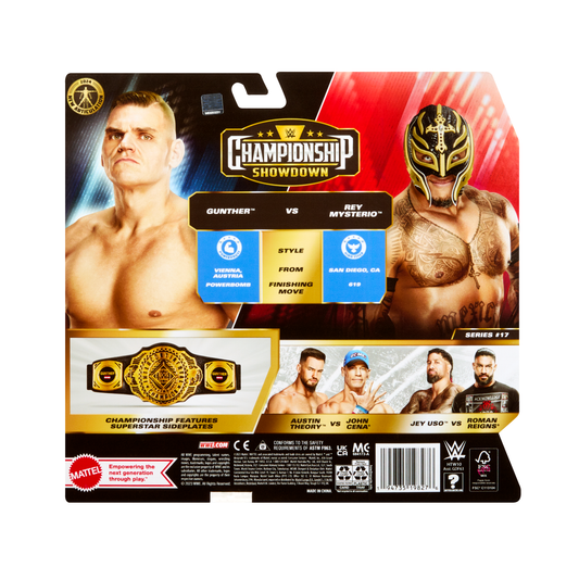 2024 WWE Mattel Basic Championship Showdown Series 17 Gunther vs. Rey Mysterio