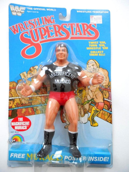 1986 WWF LJN Wrestling Superstars Series 3 The Magnificent Muraco [With Large Text on Shirt]