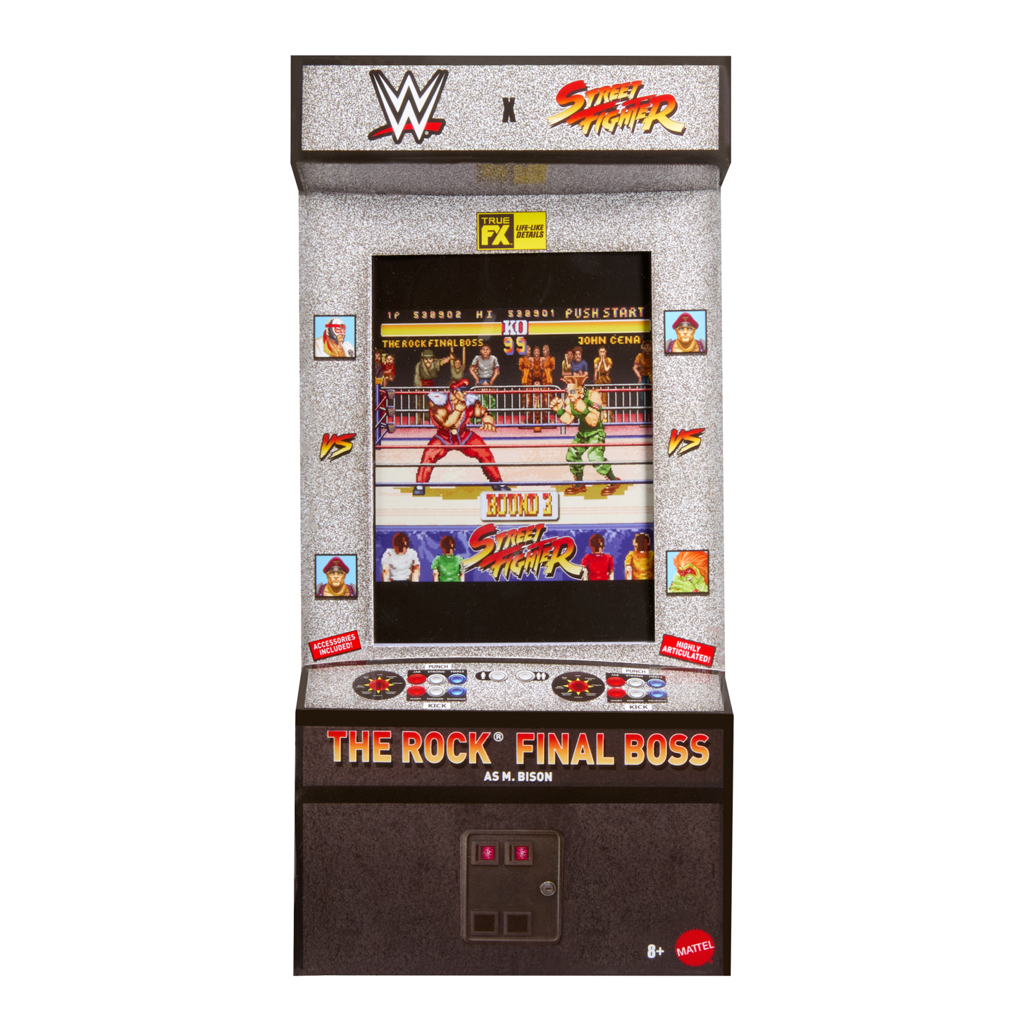 2026 WWE x Street Fighter Elite Collection Series 1 "Final Boss" The Rock as M. Bison [Exclusive]