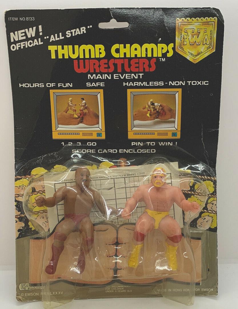 1985 Emson Bootleg/Knockoff IWA Thumb Champs Wrestlers