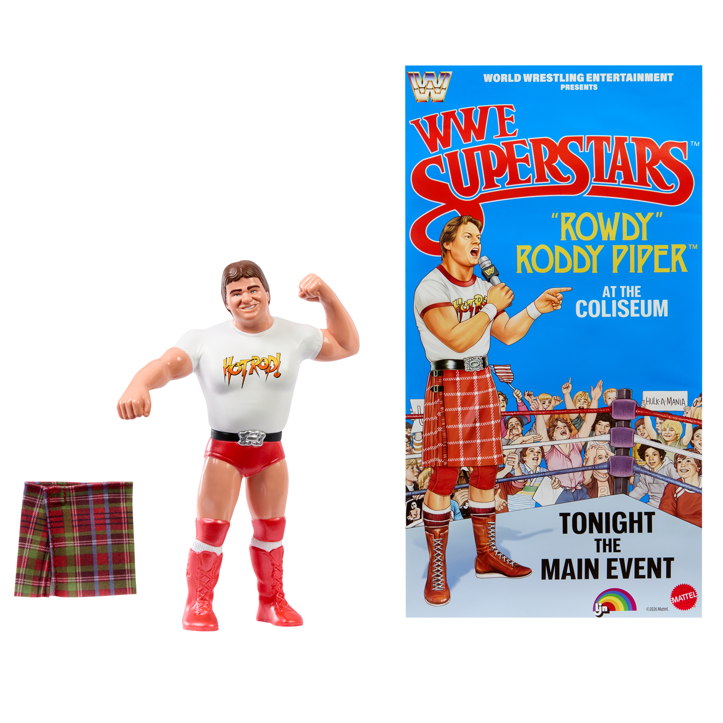 2026 Mattel LJN WWE Superstars Series 3 "Rowdy" Roddy Piper [Exclusive, Chase]
