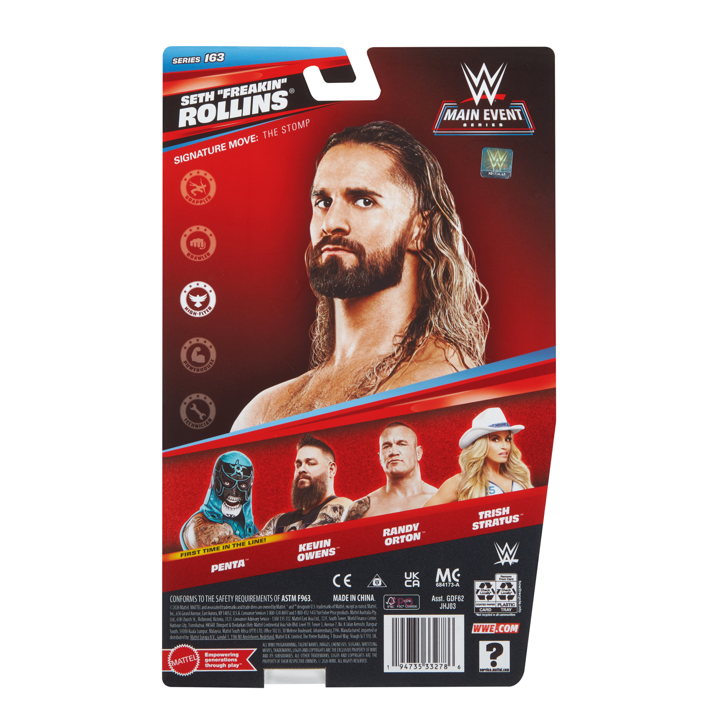 2026 WWE Mattel Main Event Series 163 Seth "Freakin" Rollins