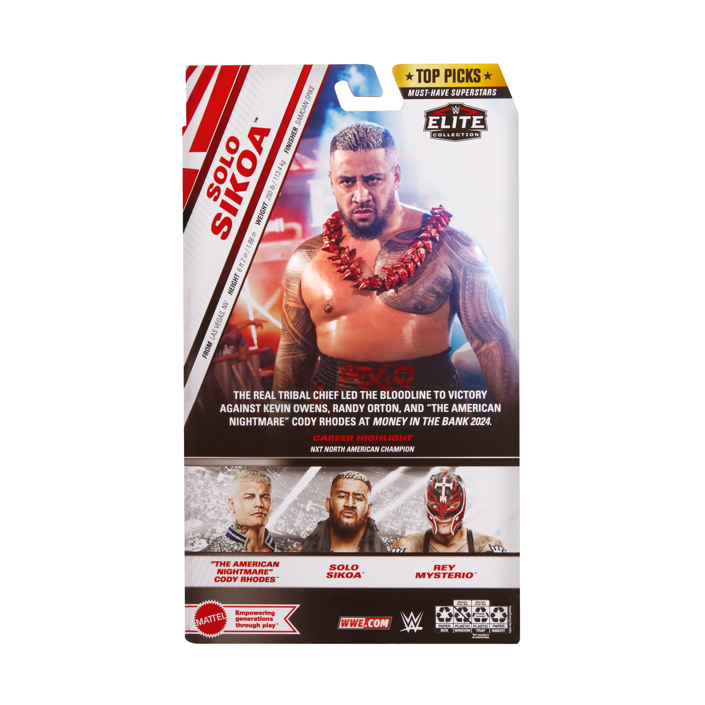 2025 WWE Mattel Elite Collection Top Picks Solo Sikoa