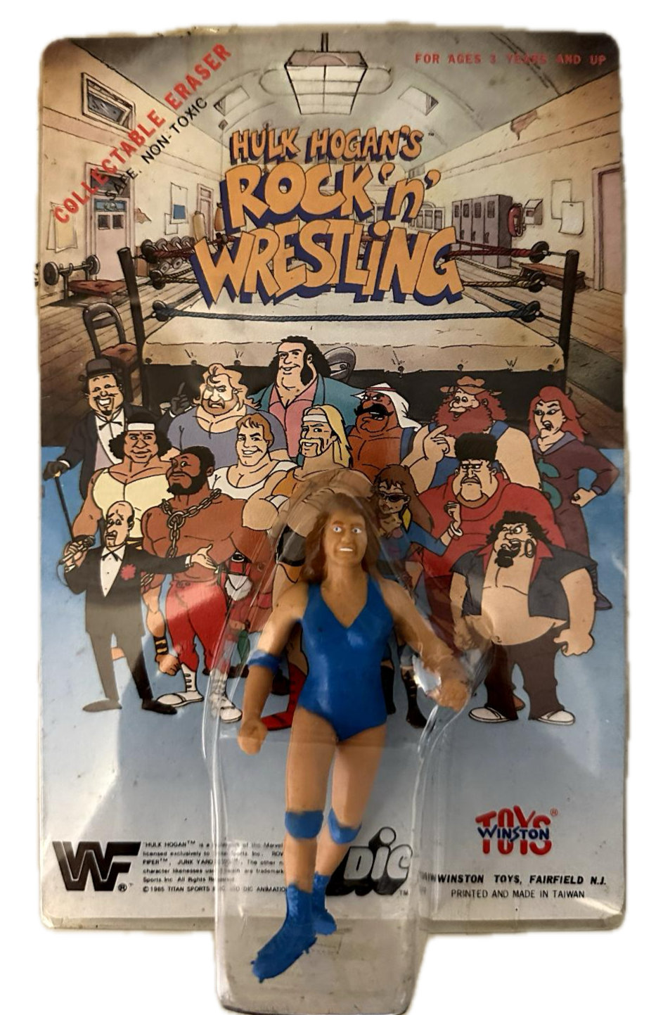 1985 WWF Winston Toys Hulk Hogan's Rock 'N' Wrestling Collectable Erasers Wendi Richter