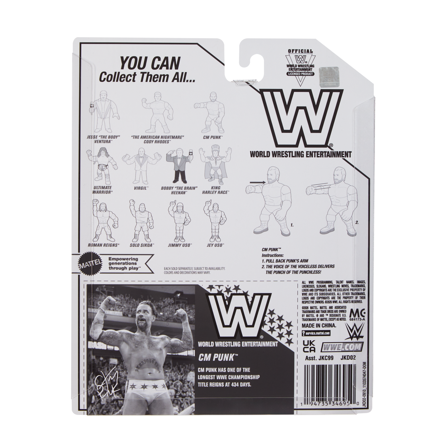 2025 WWE Mattel Ringside Exclusive Retro Series 1 CM Punk