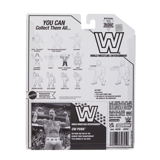 2025 WWE Mattel Ringside Exclusive Retro Series 1 CM Punk