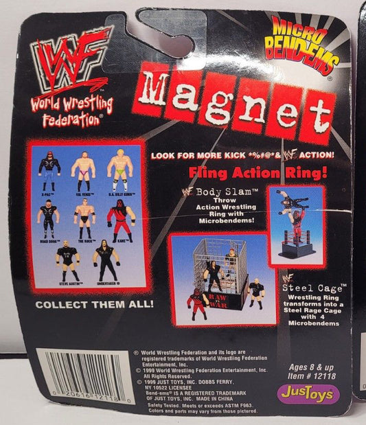 1999 WWF Just Toys Micro Bend-Ems Magnet Stone Cold Steve Austin