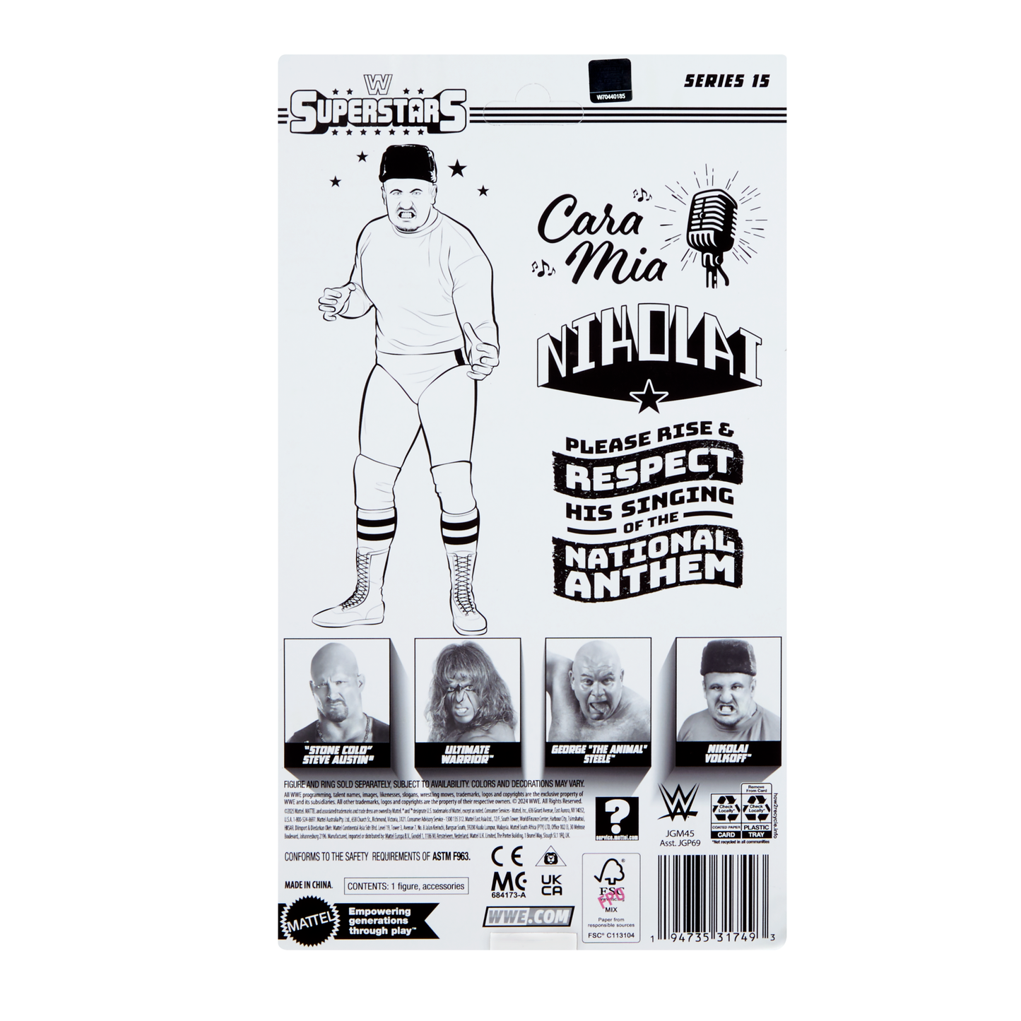 2025 WWE Mattel Superstars Series 15 Nikolai Volkoff [Exclusive]