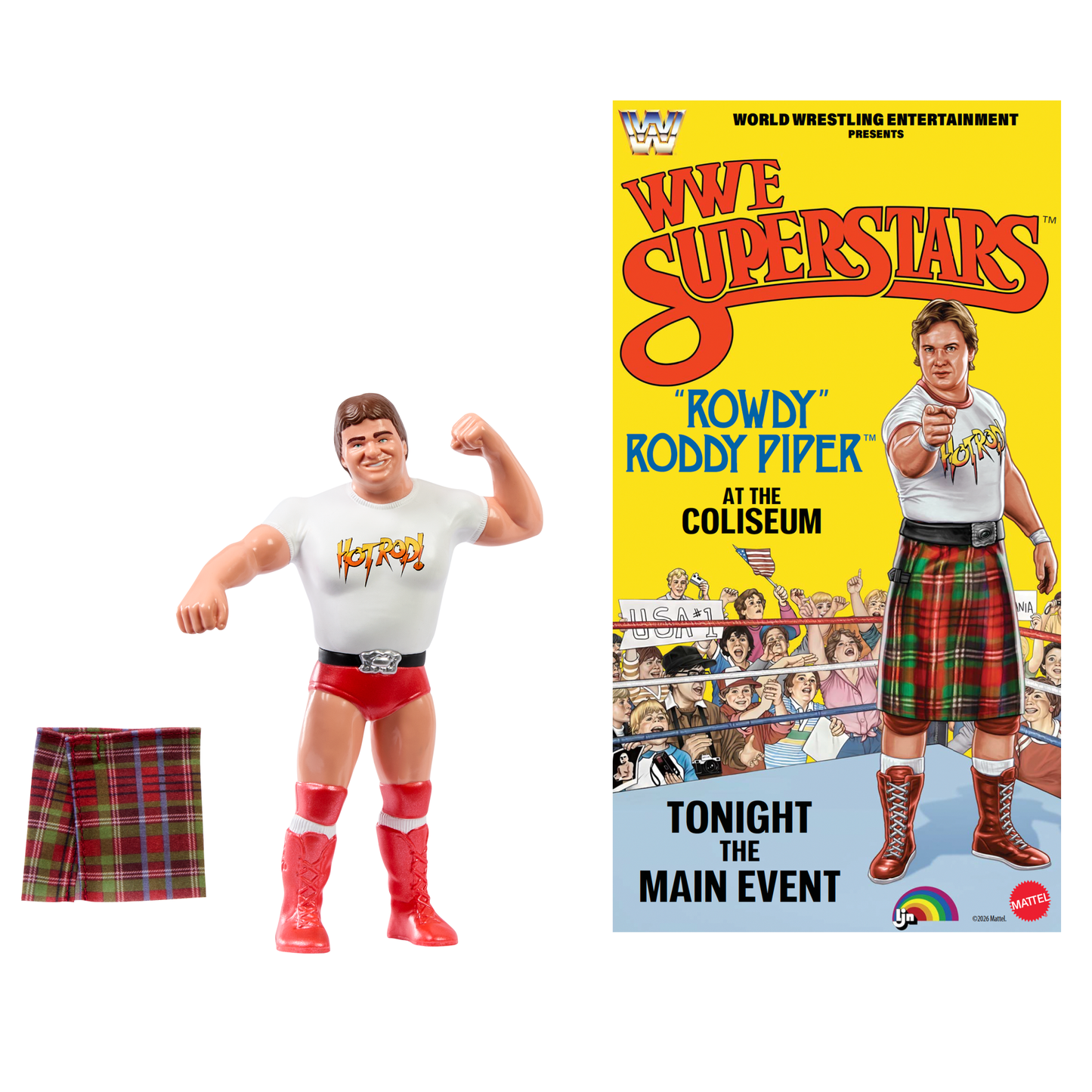 2026 Mattel LJN WWE Superstars Series 3 "Rowdy" Roddy Piper [Exclusive, Chase]