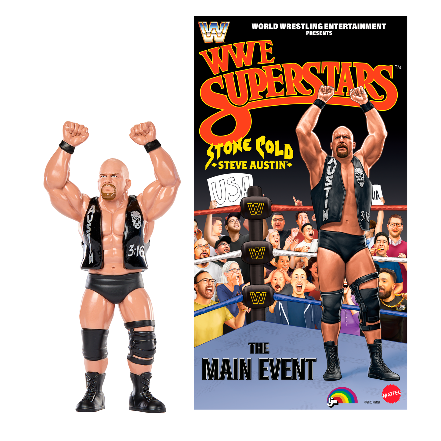 2026 Mattel LJN WWE Superstars Series 2 Stone Cold Steve Austin [Exclusive]