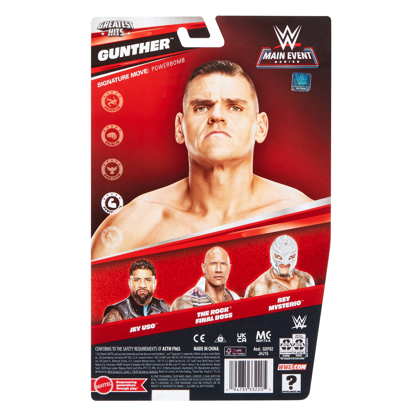 2026 WWE Mattel Main Event Greatest Hits Series 3 Gunther