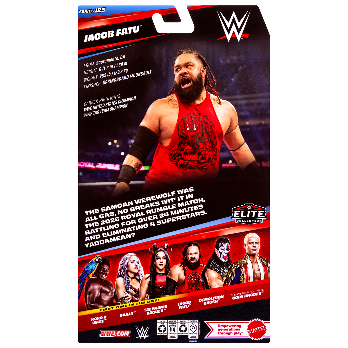 2026 WWE Mattel Elite Collection Series 125 Jacob Fatu