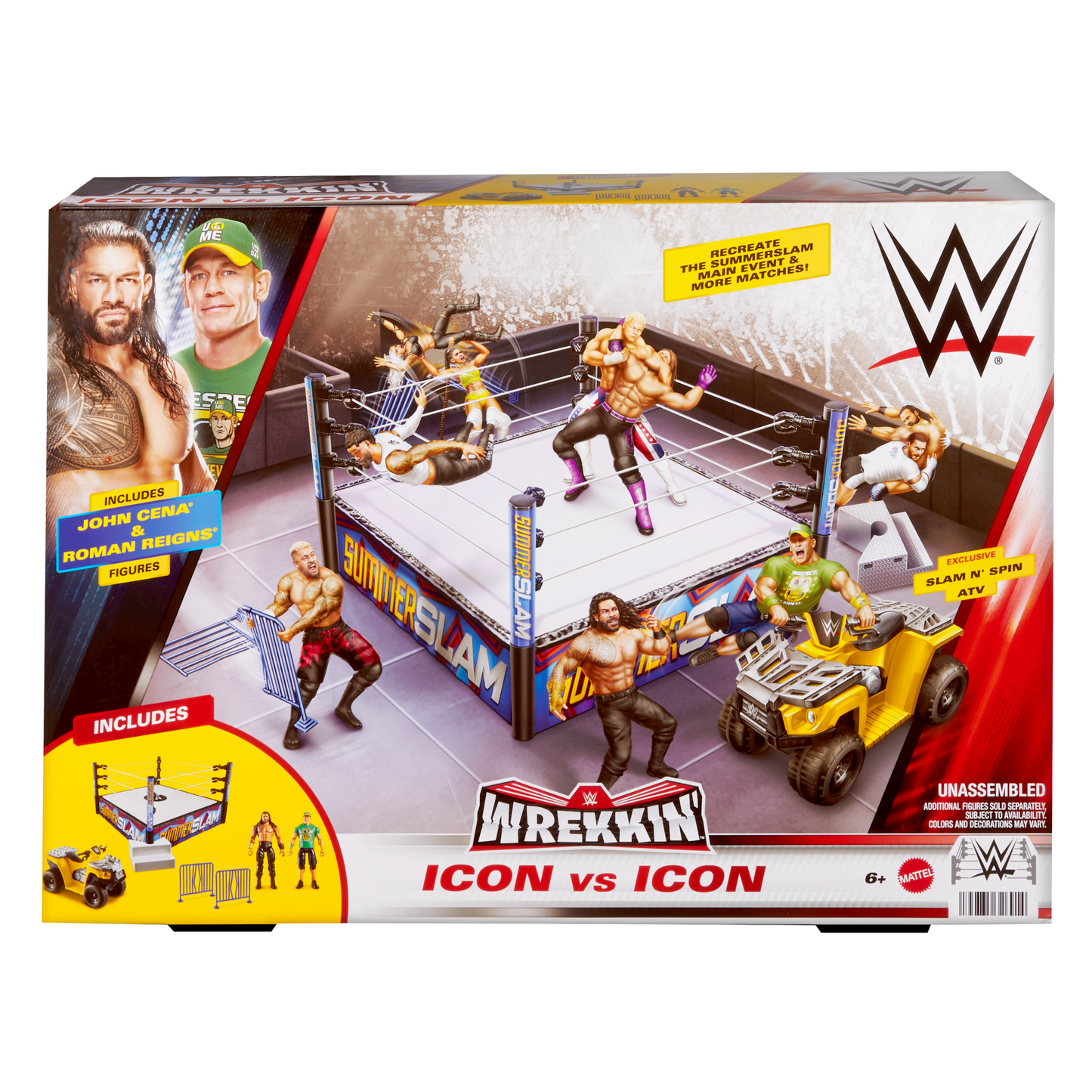 2025 WWE Mattel Wrekkin' Icon vs. Icon Playset [With John Cena & Roman Reigns]