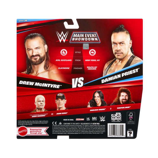 2026 WWE Mattel Main Event Showdown Series 26 Drew McIntyre vs. Damian Priest