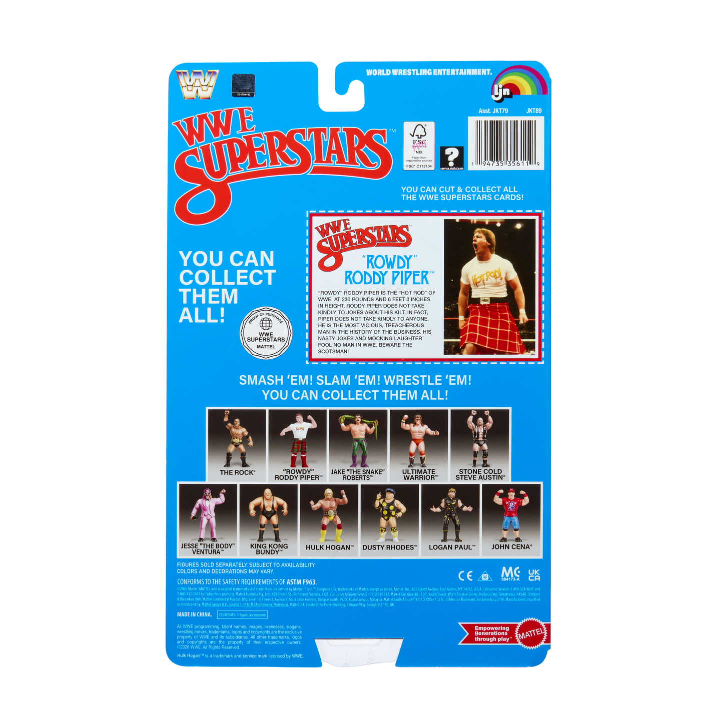 2026 Mattel LJN WWE Superstars Series 3 "Rowdy" Roddy Piper [Exclusive, Chase]