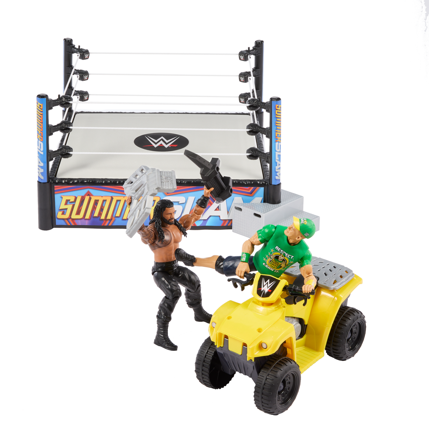 2025 WWE Mattel Wrekkin' Icon vs. Icon Playset [With John Cena & Roman Reigns]