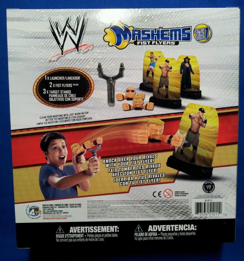 2013 WWE Tech 4 Kids Mash'ems Fist Flyers Series 1 Target Pack: Triple H & The Rock