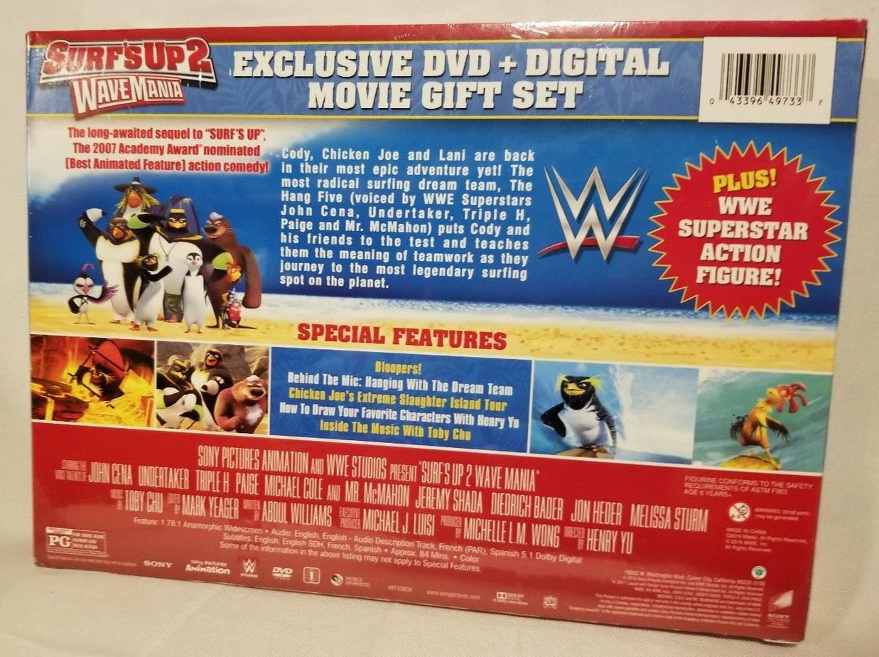 2016 WWE Mattel Surf's Up 2: Wavemania Walmart Exclusive DVD Gift