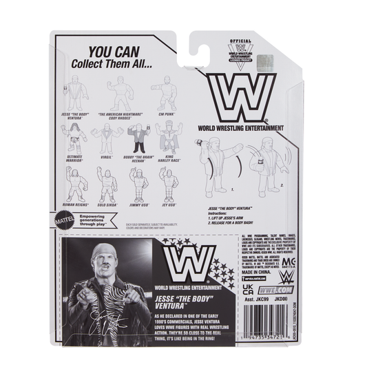 2025 WWE Mattel Ringside Exclusive Retro Series 1 Jesse "The Body" Ventura