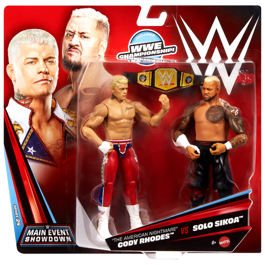 2025 WWE Mattel Main Event Showdown Series 24 "The American Nightmare" Cody Rhodes vs. Solo Sikoa