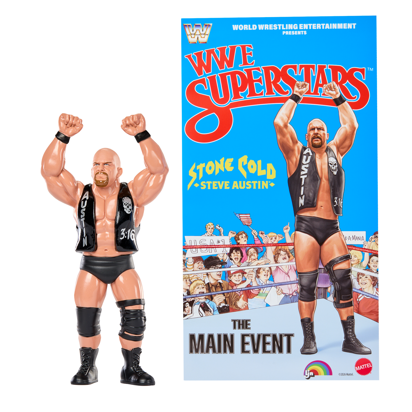2026 Mattel LJN WWE Superstars Series 2 Stone Cold Steve Austin [Exclusive]