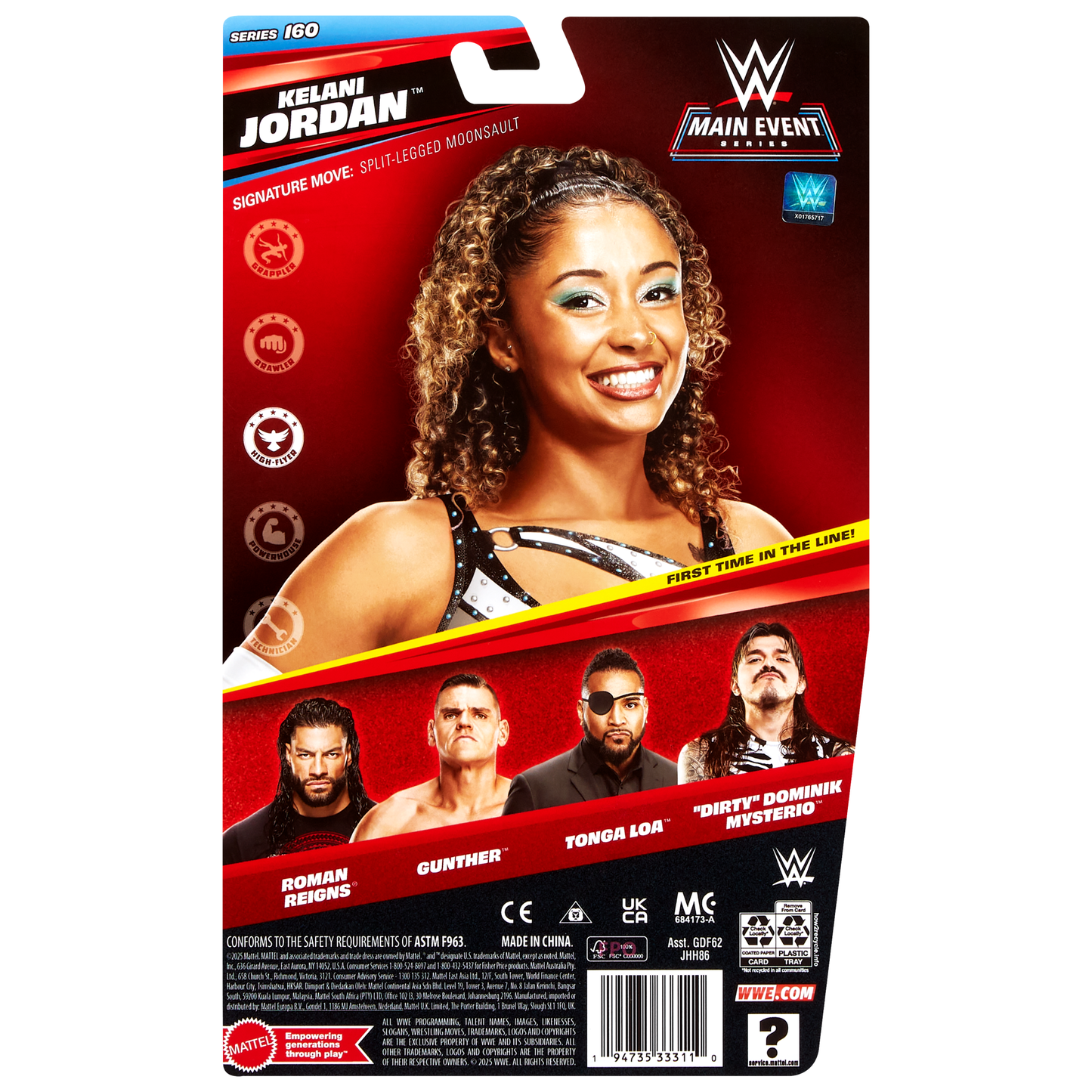 2025 WWE Mattel Main Event Series 160 Kelani Jordan