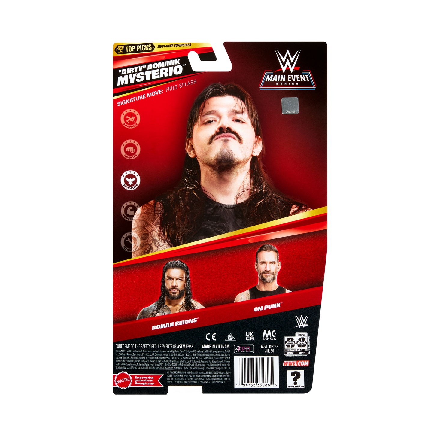 2026 WWE Mattel Main Event Series Top Picks "Dirty" Dominik Mysterio