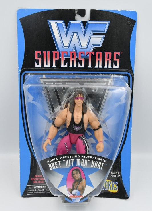 1997 WWF Jakks Pacific Superstars Series 3 Bret "Hit Man" Hart [Full Card]