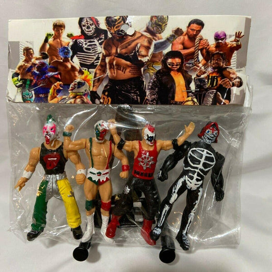 Mexican Bootleg/Knockoff 4" 4-Pack: Psycho Clown, Dr. Wagner Jr., Pagano & La Parka
