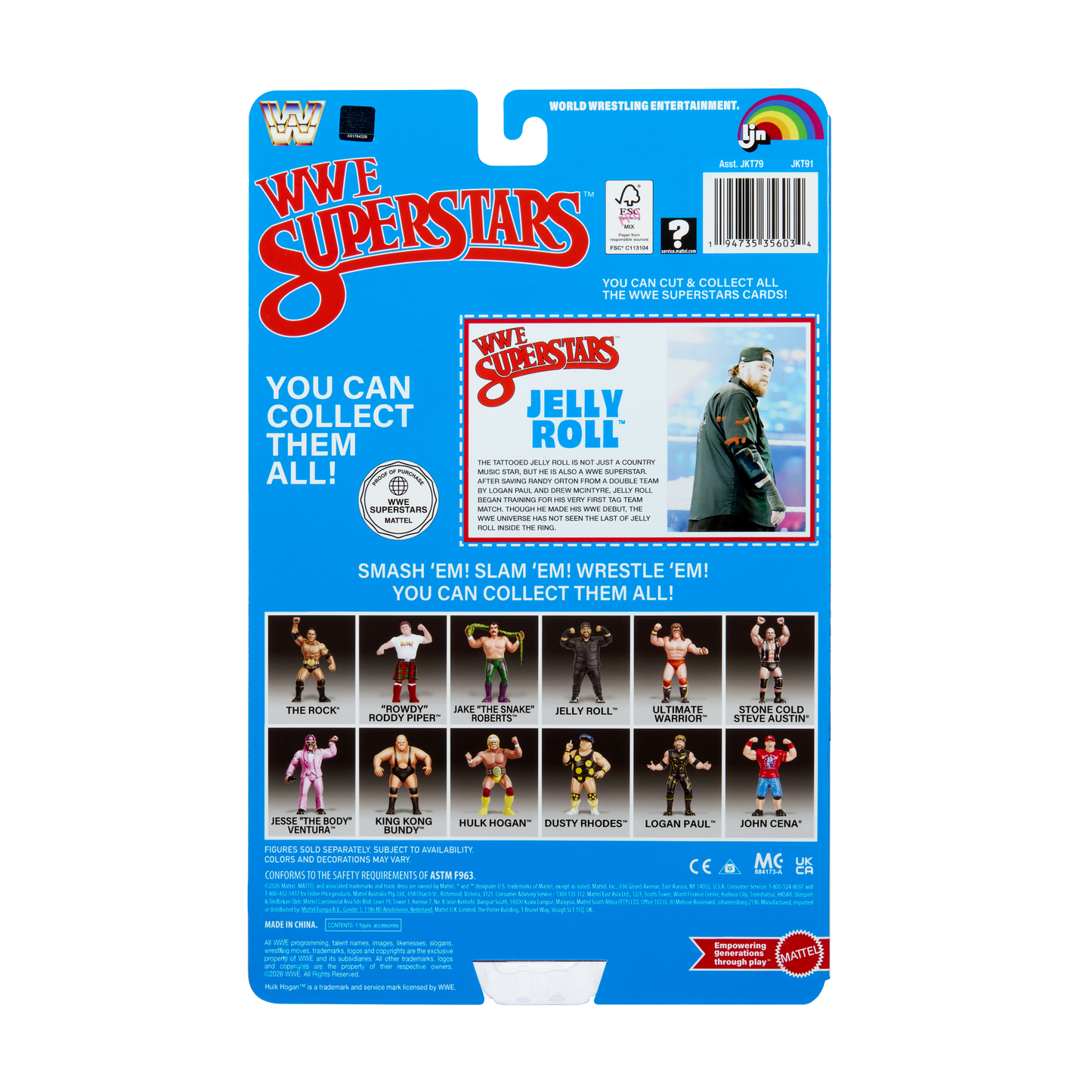 2026 Mattel LJN WWE Superstars Series 3 Jelly Roll [Exclusive]