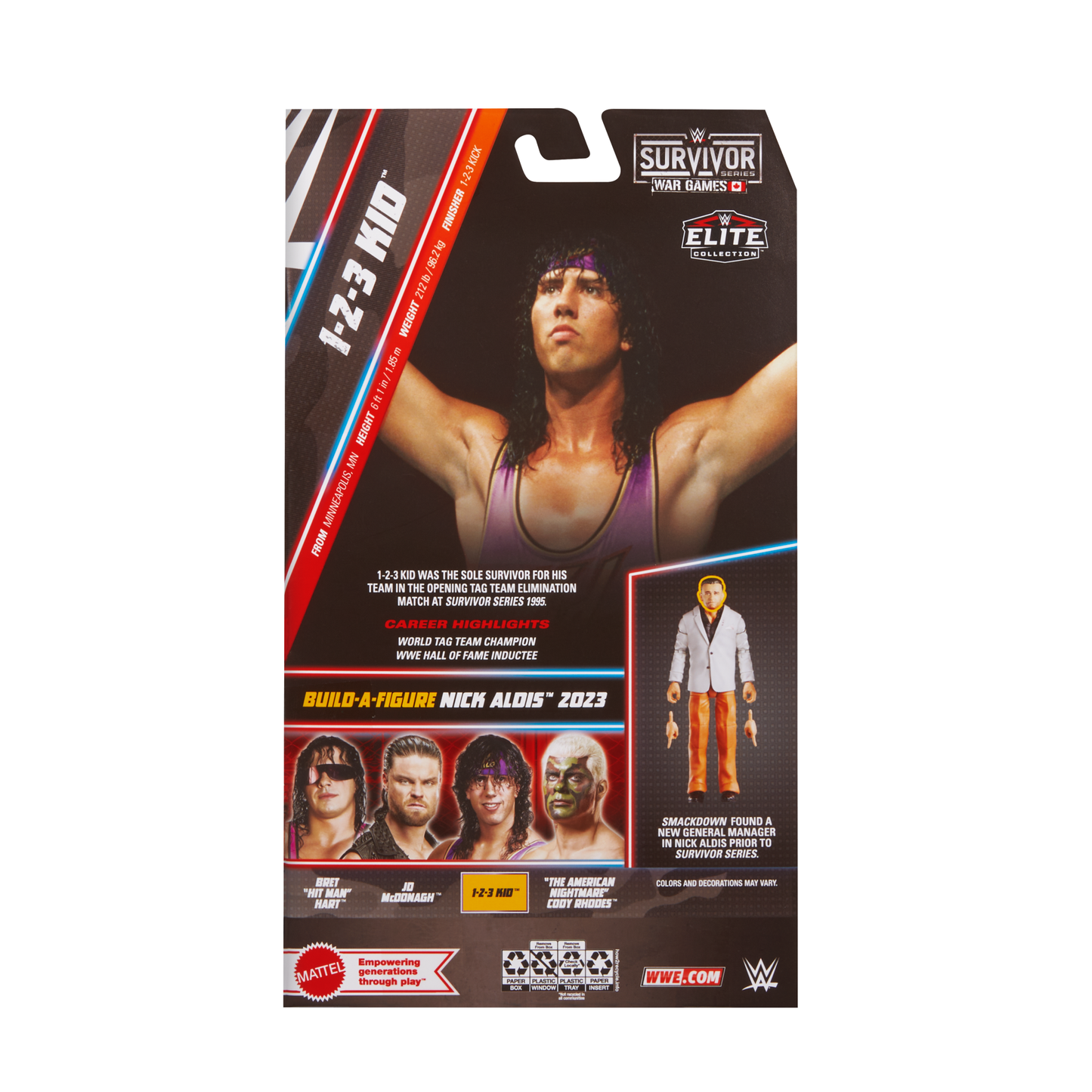 2025 WWE Mattel Elite Collection Survivor Series 8 1-2-3 Kid