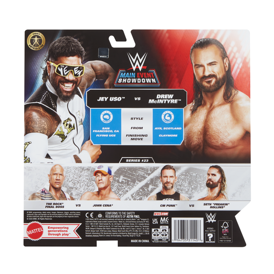2025 WWE Mattel Main Event Showdown Series 23 Jey Uso vs. Drew McIntyre