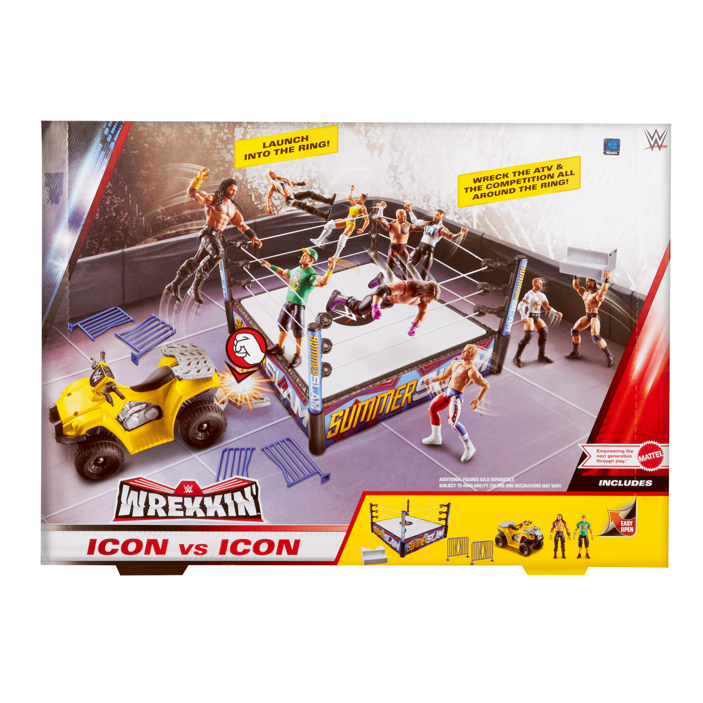 2025 WWE Mattel Wrekkin' Icon vs. Icon Playset [With John Cena & Roman Reigns]