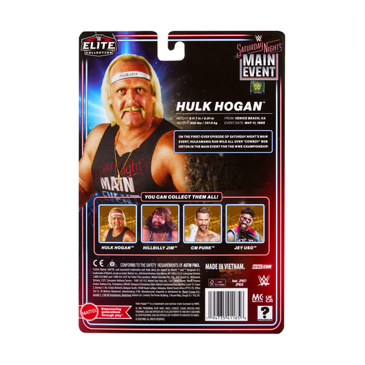 2026 WWE Mattel Elite Collection Saturday Night's Main Event Series 1 Hulk Hogan [Exclusive]