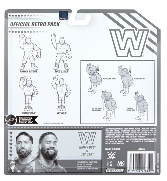 2025 WWE Mattel Ringside Exclusive Bloodline Official Retro Tag Team: The Usos
