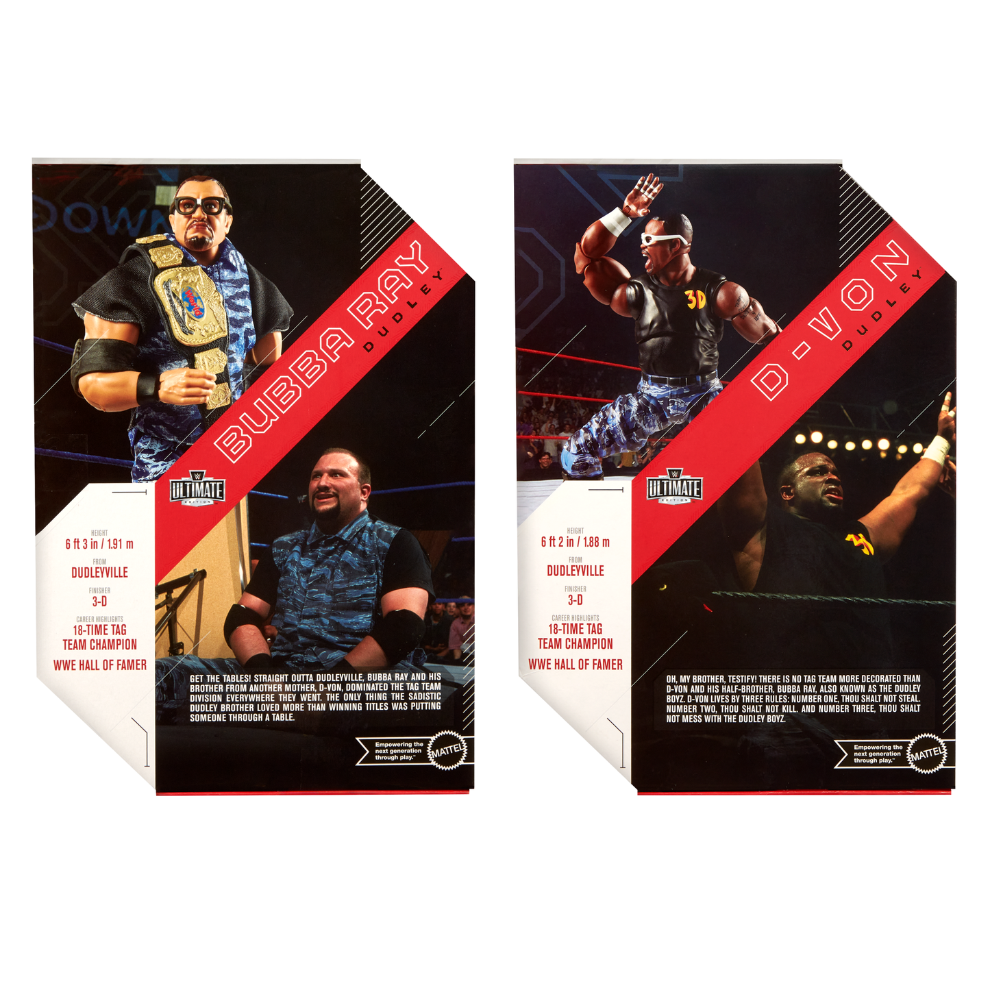 2025 WWE Mattel Ultimate Edition Tag Team Dudleys: Bubba Ray & D-Von Dudley [Exclusive]