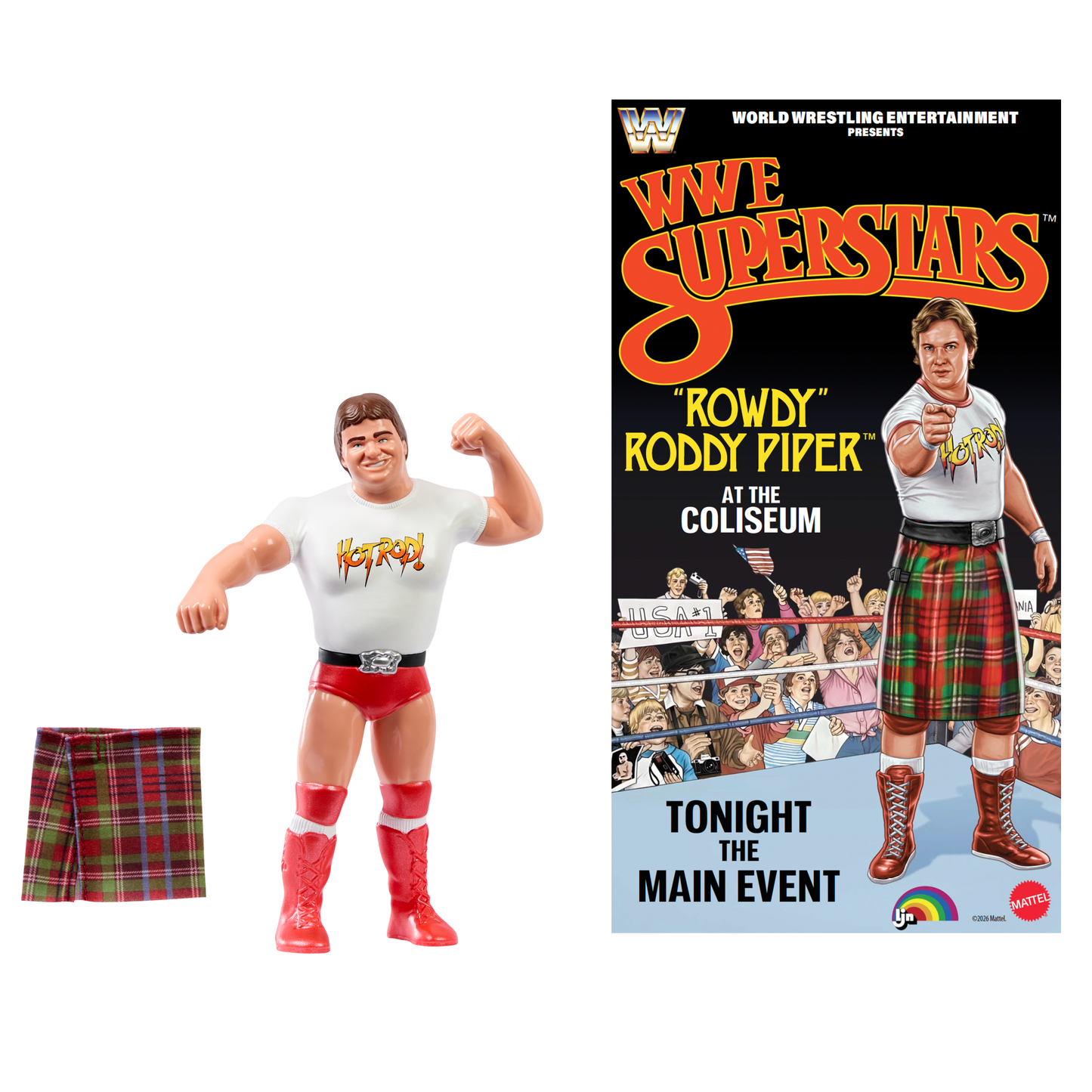 2026 Mattel LJN WWE Superstars Series 3 "Rowdy" Roddy Piper [Exclusive, Chase]