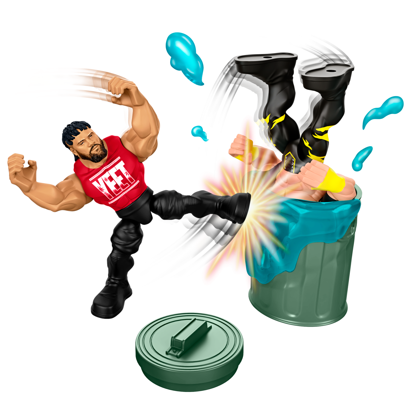 2026 WWE Mattel Knuckle Crunchers Backstage Brawl Playset [With Jey Uso]