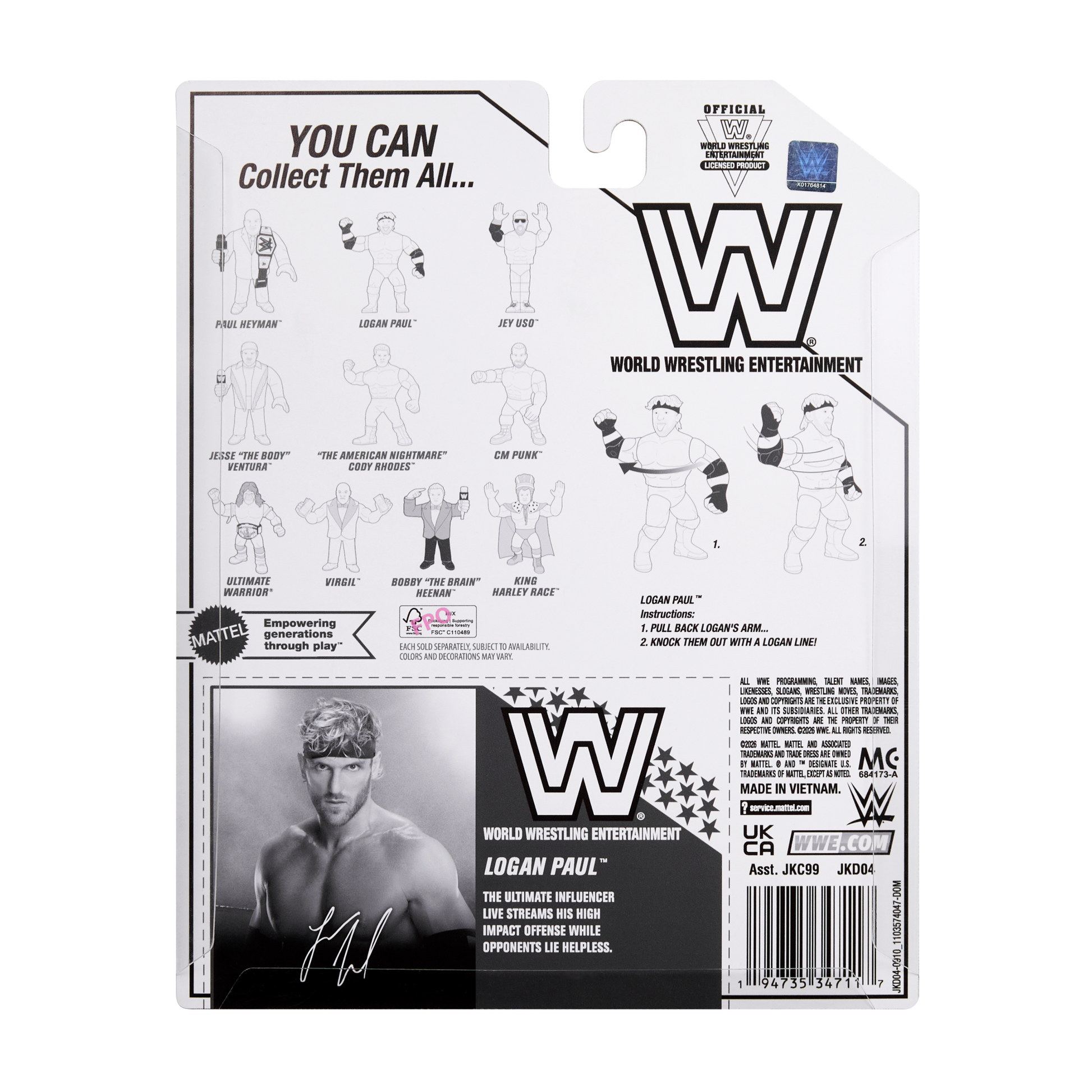 2026 WWE Mattel Ringside Exclusive Retro Series 2 Logan Paul