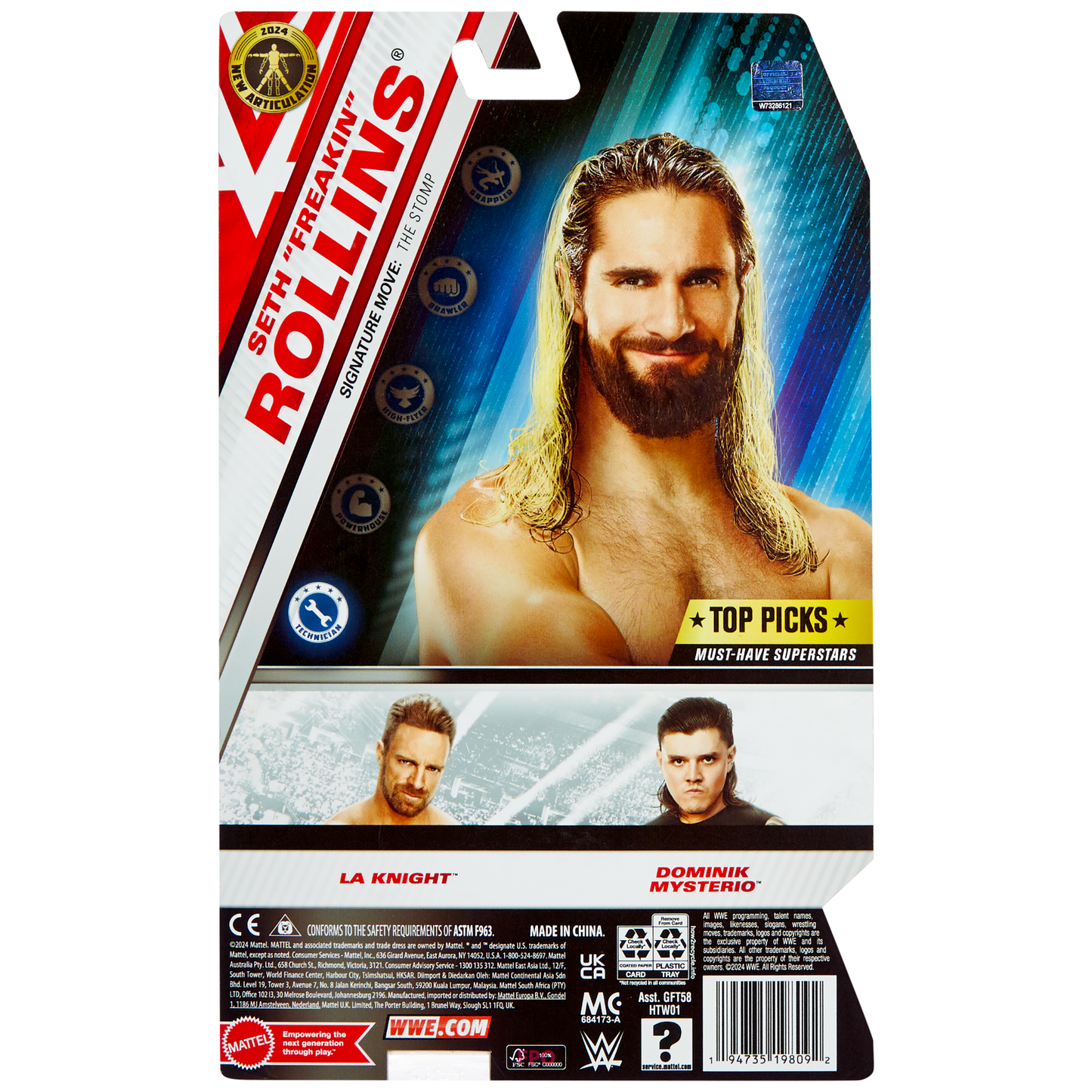 2024 WWE Mattel Main Event Top Picks Seth Rollins