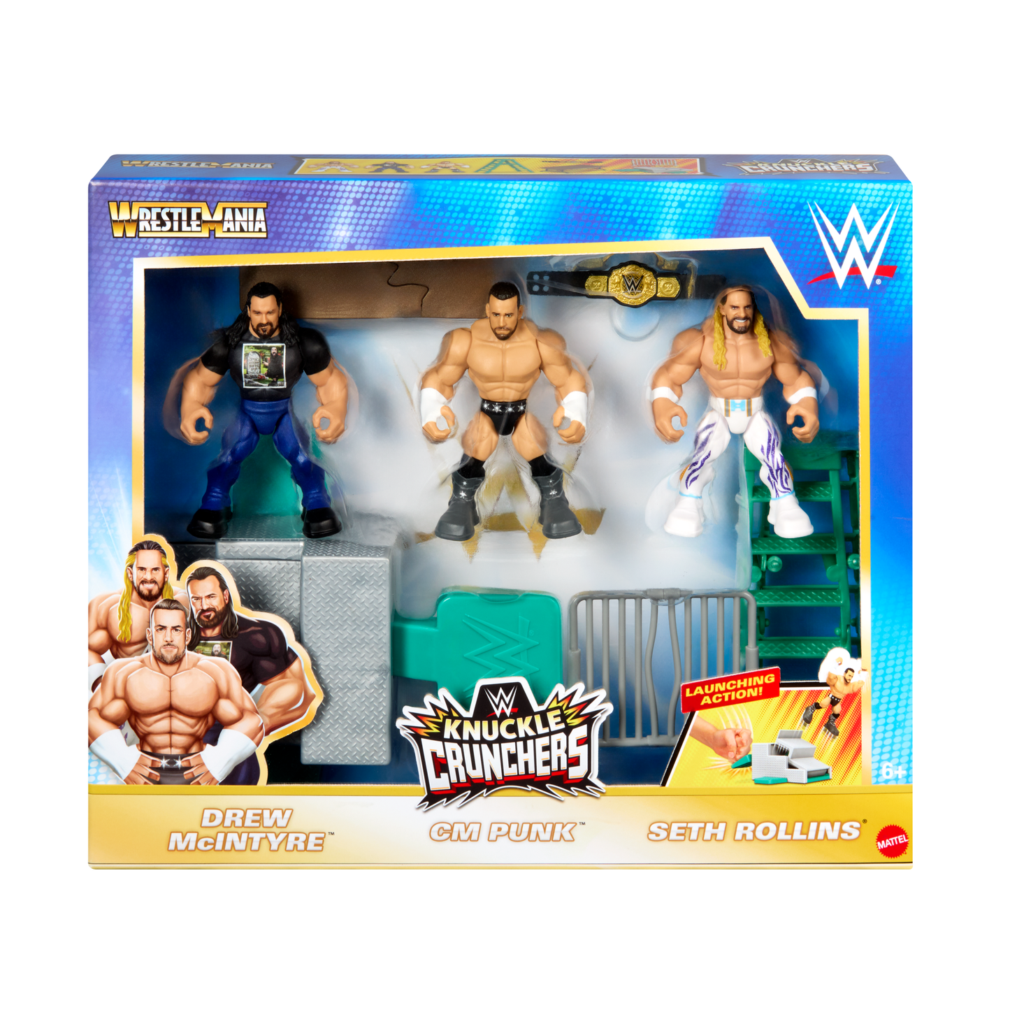 2026 WWE Mattel Knuckle Crunchers WrestleMania 3-Pack [Exclusive]