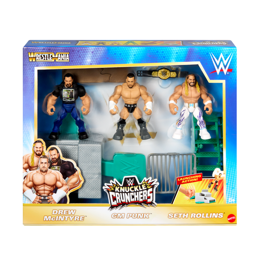 2026 WWE Mattel Knuckle Crunchers WrestleMania 3-Pack [Exclusive]