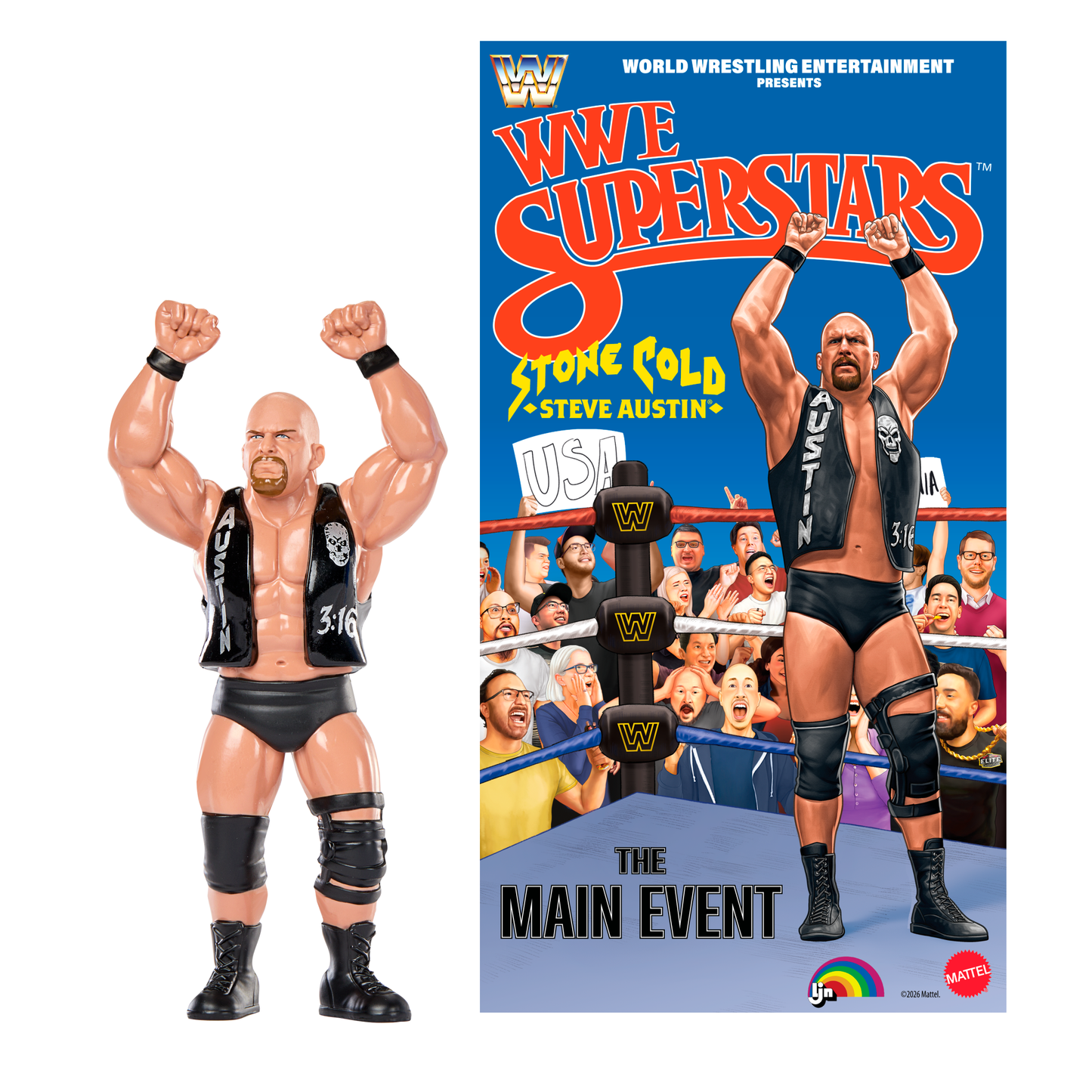2026 Mattel LJN WWE Superstars Series 2 Stone Cold Steve Austin [Exclusive]