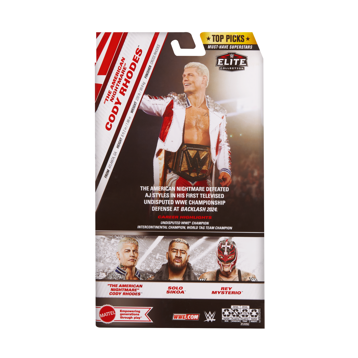 2025 WWE Mattel Elite Collection Top Picks Cody Rhodes