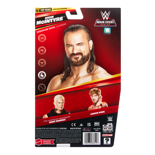 2026 WWE Mattel Main Event Series Top Picks Drew McIntyre