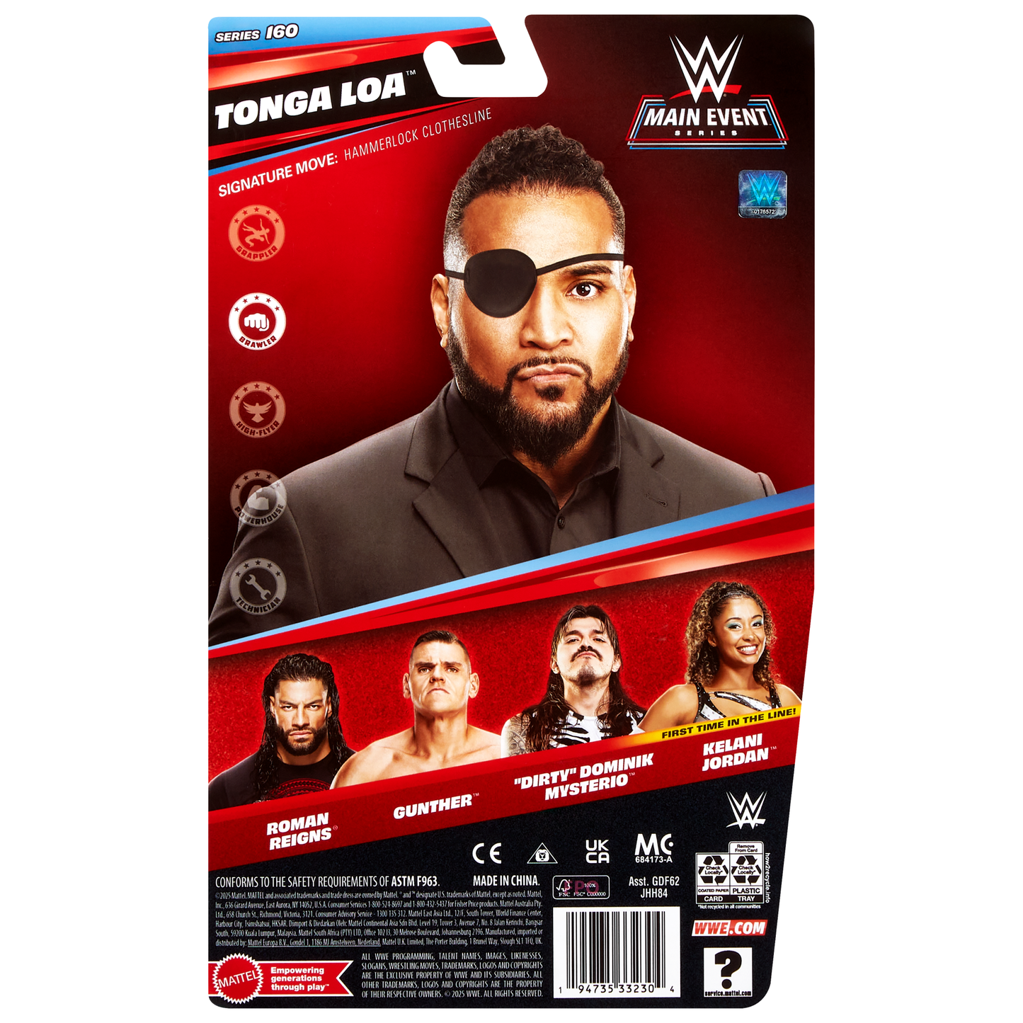 2025 WWE Mattel Main Event Series 160 Tanga Loa
