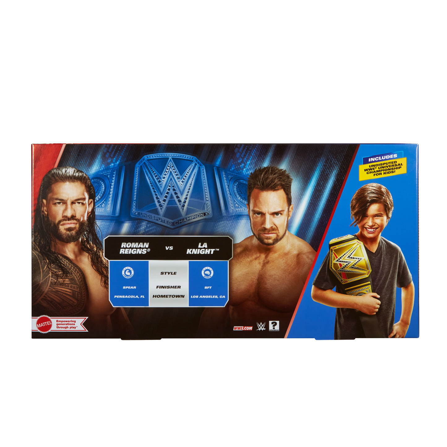 2024 WWE Mattel Main Event Championship Rivals Roman Reigns vs. LA Knight